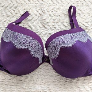 Victorias Secret Pushup Purple Lace Bra 36D EUC